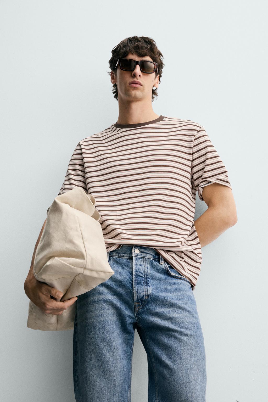 ЖАККАРДОВАЯ ФУТБОЛКА В КОНТРАСТНУЮ ПОЛОСКУ