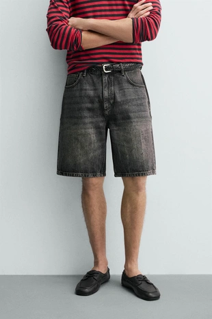Джинсовые шорты Relaxed Fit- Заказать в России