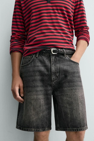 Джинсовые шорты Relaxed Fit- Заказать в России