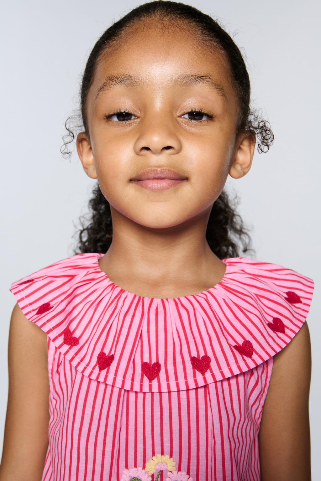 ТОП В ПОЛОСКУ С ВЫШИВКОЙ SISSEL EDELBO X ZARA KIDS