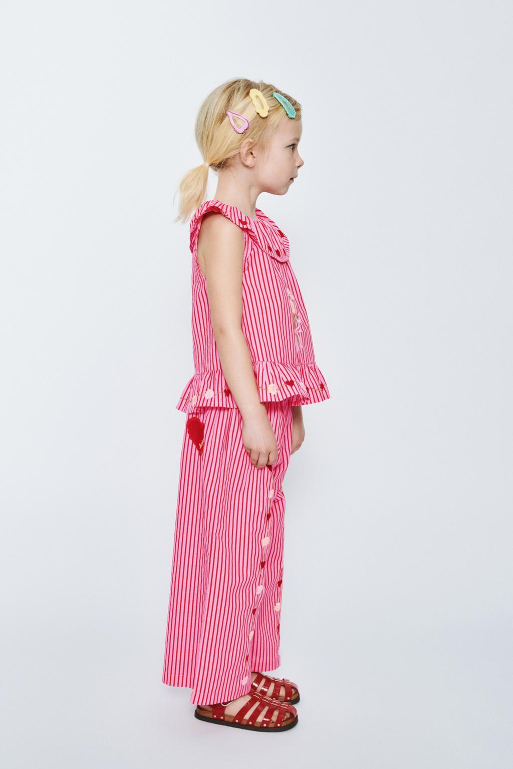 ТОП В ПОЛОСКУ С ВЫШИВКОЙ SISSEL EDELBO X ZARA KIDS