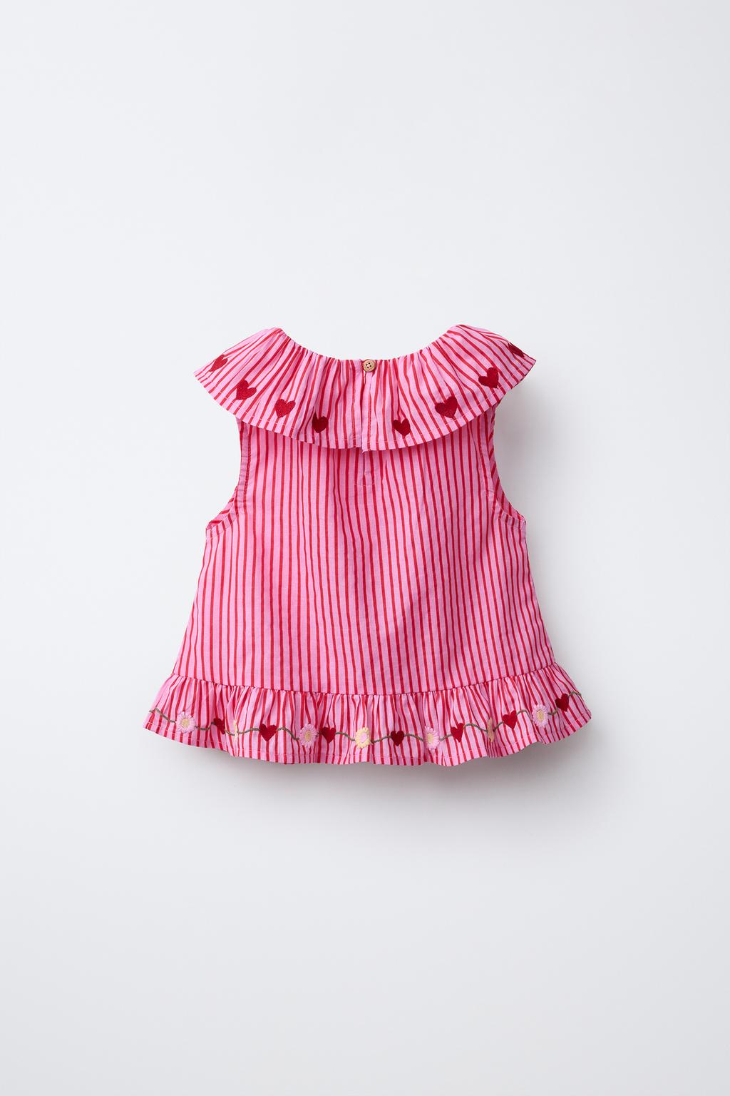 ТОП В ПОЛОСКУ С ВЫШИВКОЙ SISSEL EDELBO X ZARA KIDS