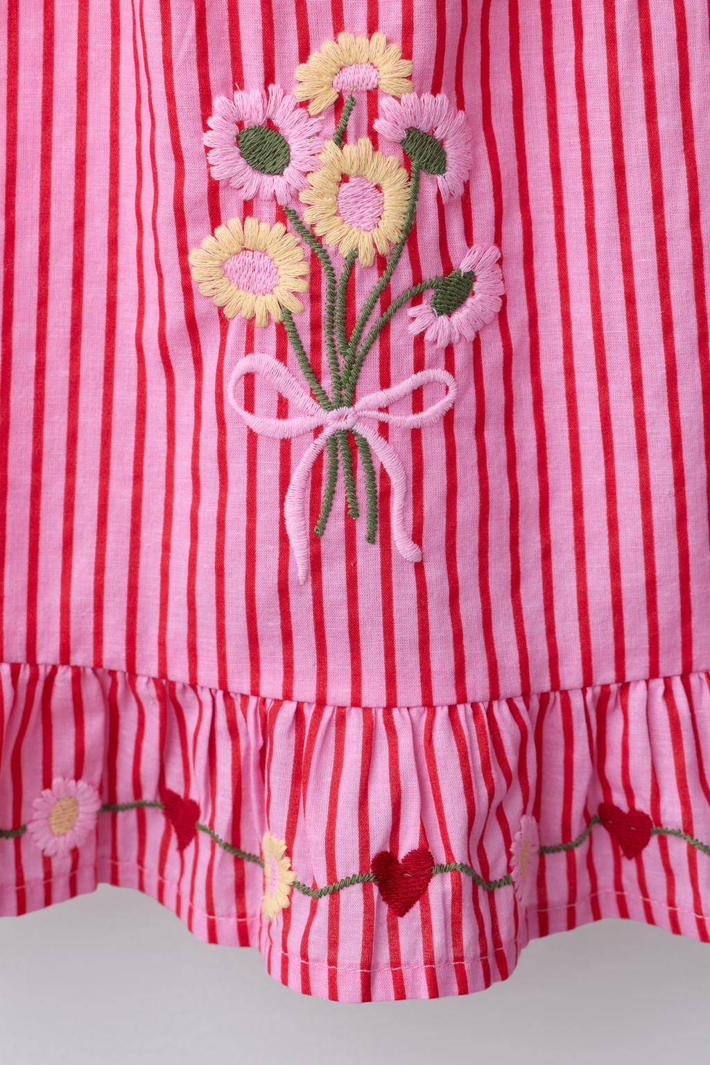 ТОП В ПОЛОСКУ С ВЫШИВКОЙ SISSEL EDELBO X ZARA KIDS