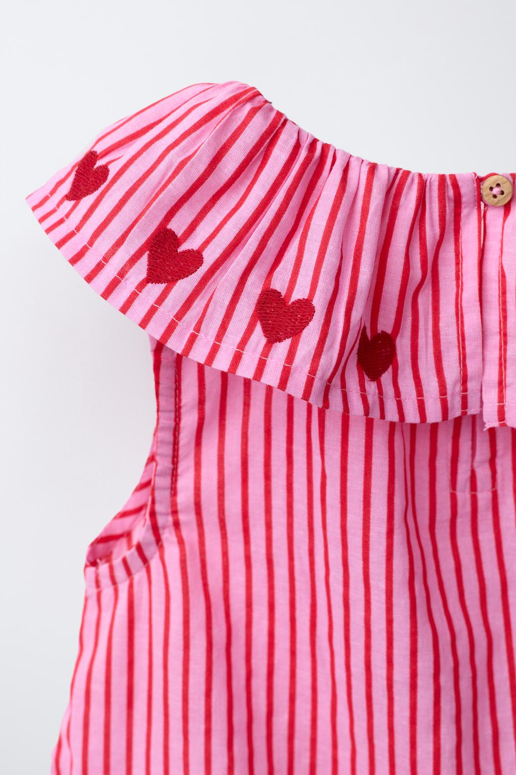 ТОП В ПОЛОСКУ С ВЫШИВКОЙ SISSEL EDELBO X ZARA KIDS