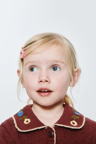 Трикотажное поло с цветочной вышивкой Sissel Edelbo X Zara Kids- Заказать в России