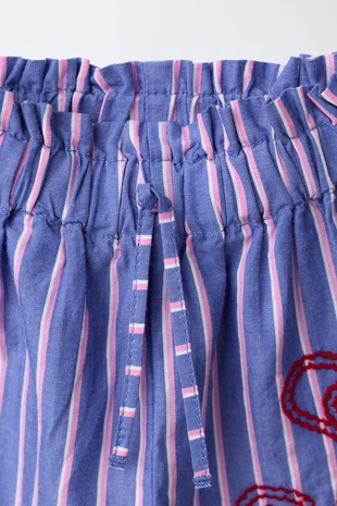 Шорты в полоску с вышивкой Sissel Edelbo X Zara Kids- Заказать в России