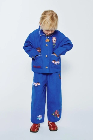 Брюки Baggy с вышивкой Sissel Edelbo X Zara Kids- Заказать в России