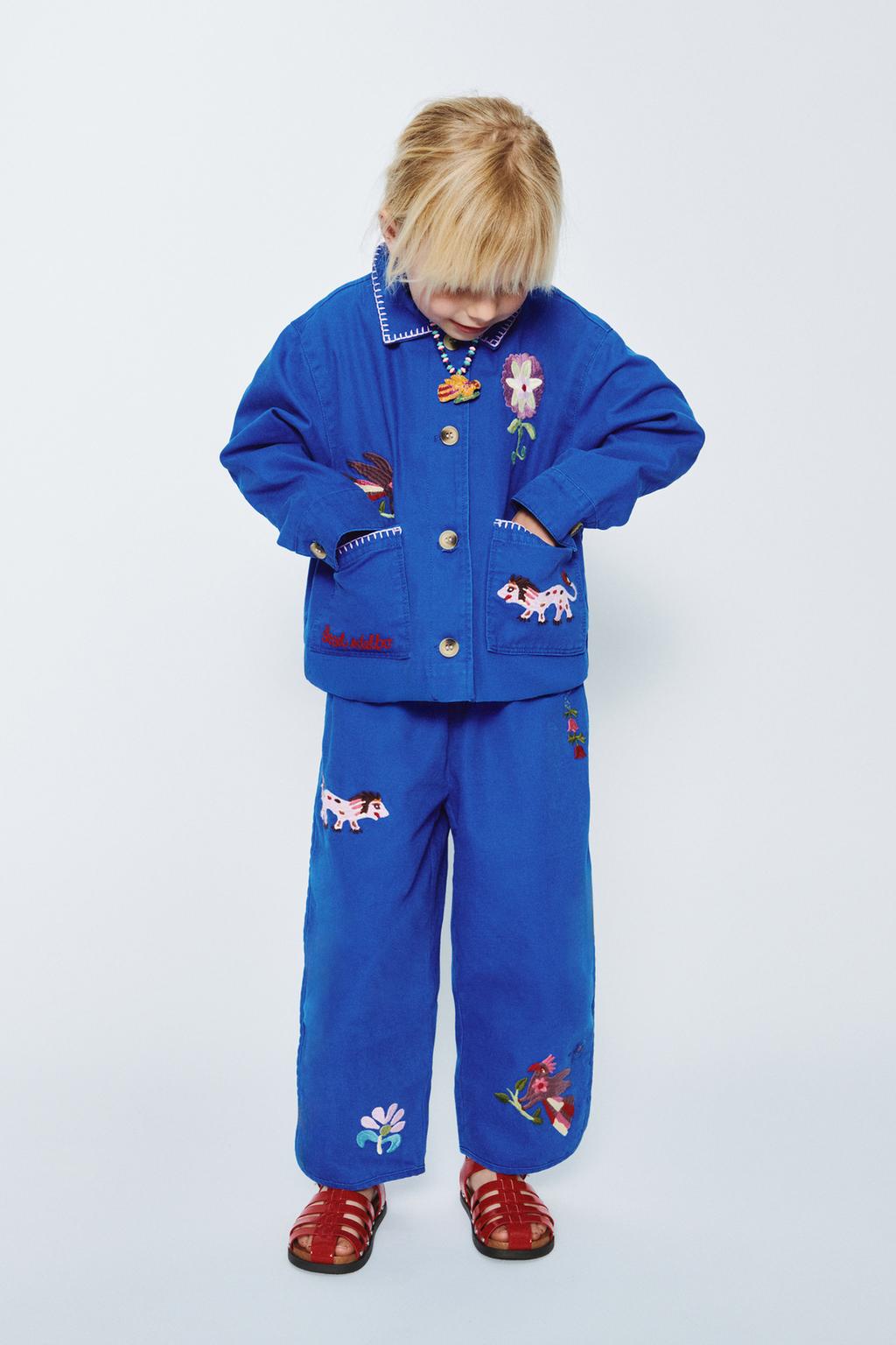 БРЮКИ BAGGY С ВЫШИВКОЙ SISSEL EDELBO X ZARA KIDS