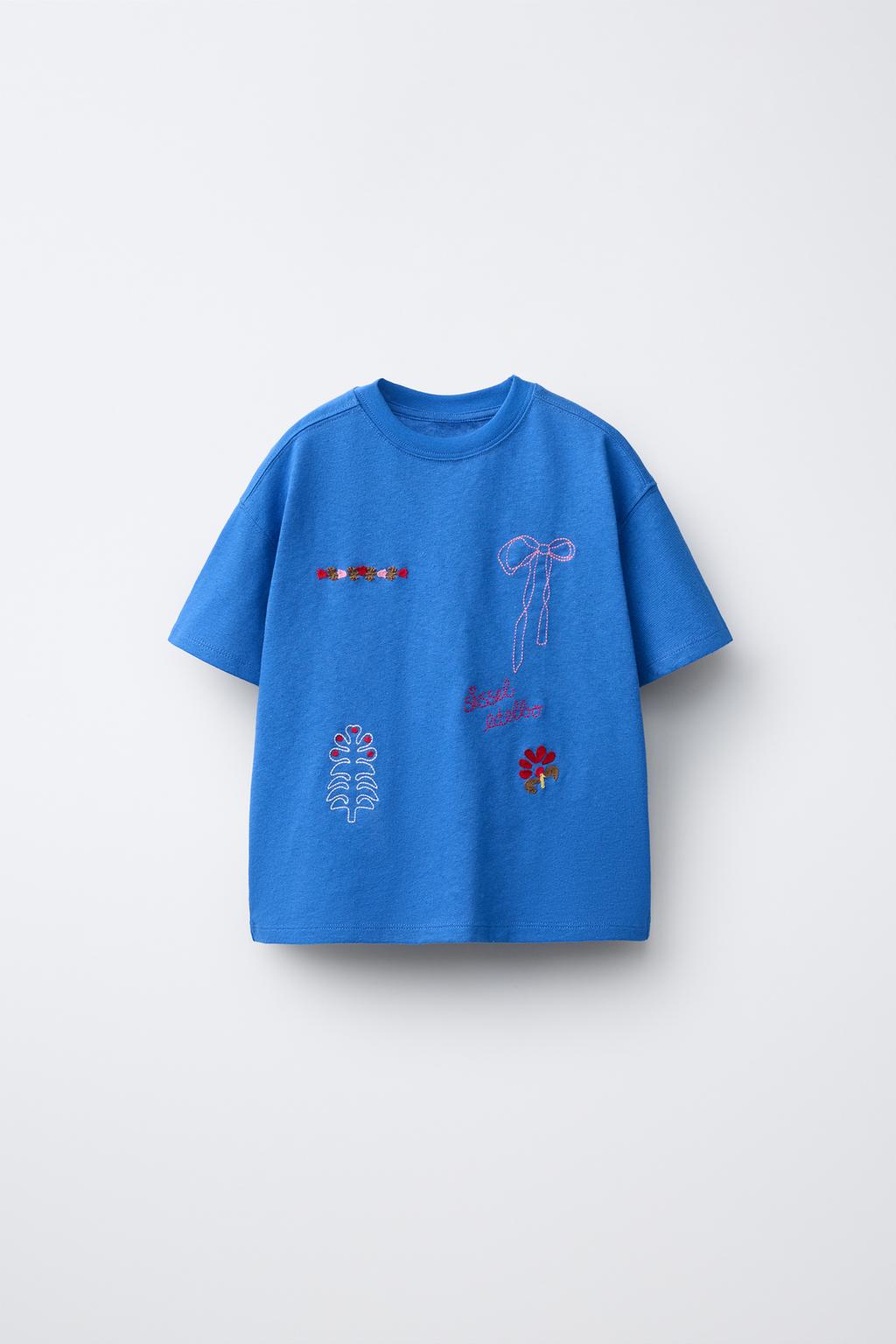 ФУТБОЛКА С ВЫШИВКОЙ SISSEL EDELBO X ZARA KIDS