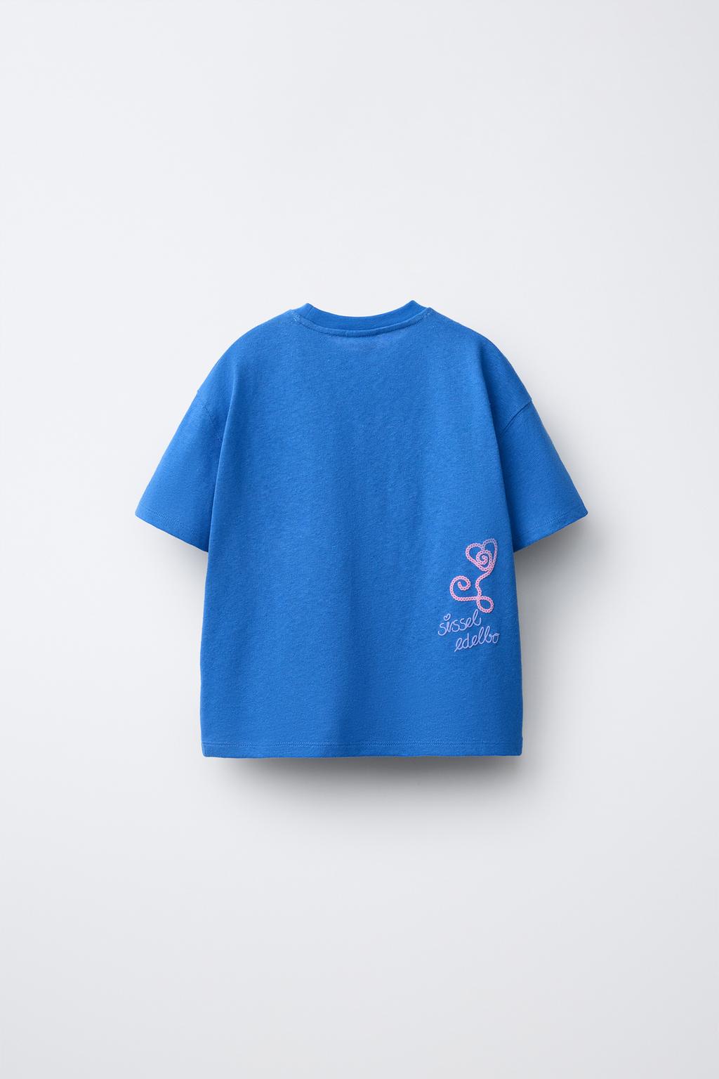 ФУТБОЛКА С ВЫШИВКОЙ SISSEL EDELBO X ZARA KIDS
