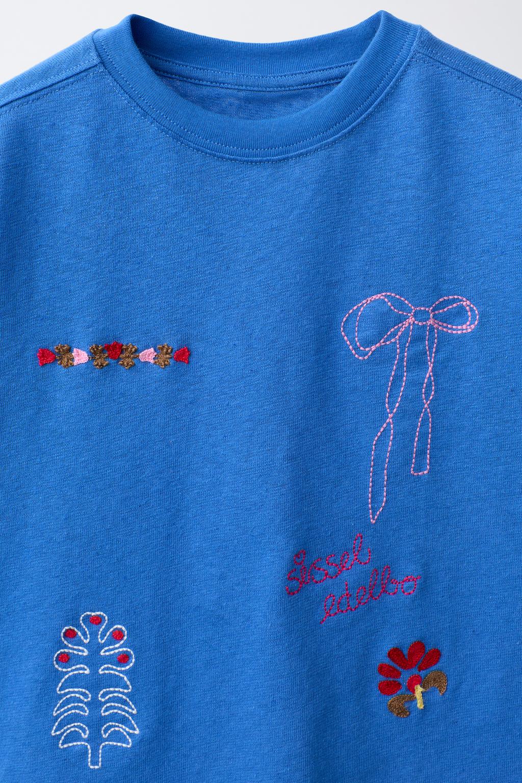ФУТБОЛКА С ВЫШИВКОЙ SISSEL EDELBO X ZARA KIDS