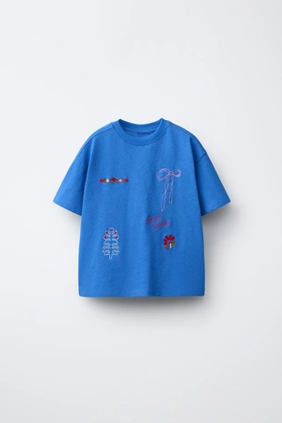 Футболка с вышивкой Sissel Edelbo X Zara Kids- Заказать в России