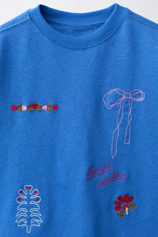 Футболка с вышивкой Sissel Edelbo X Zara Kids- Заказать в России
