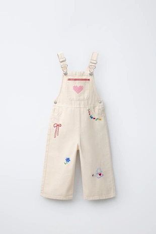 Длинный комбинезон из твила с вышивкой Sissel Edelbo X Zara Kids- Заказать в России