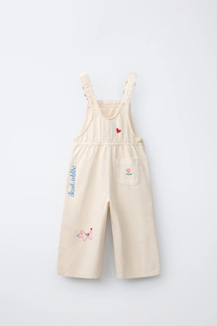 Длинный комбинезон из твила с вышивкой Sissel Edelbo X Zara Kids- Заказать в России