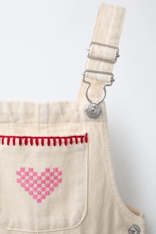 Длинный комбинезон из твила с вышивкой Sissel Edelbo X Zara Kids- Заказать в России