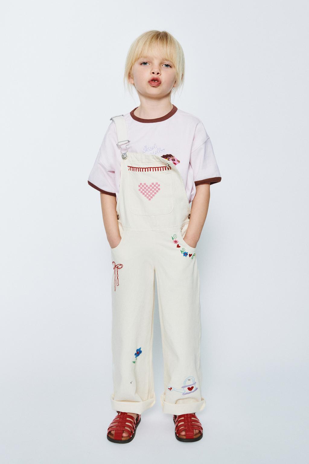 ДЛИННЫЙ КОМБИНЕЗОН ИЗ ТВИЛА С ВЫШИВКОЙ SISSEL EDELBO X ZARA KIDS