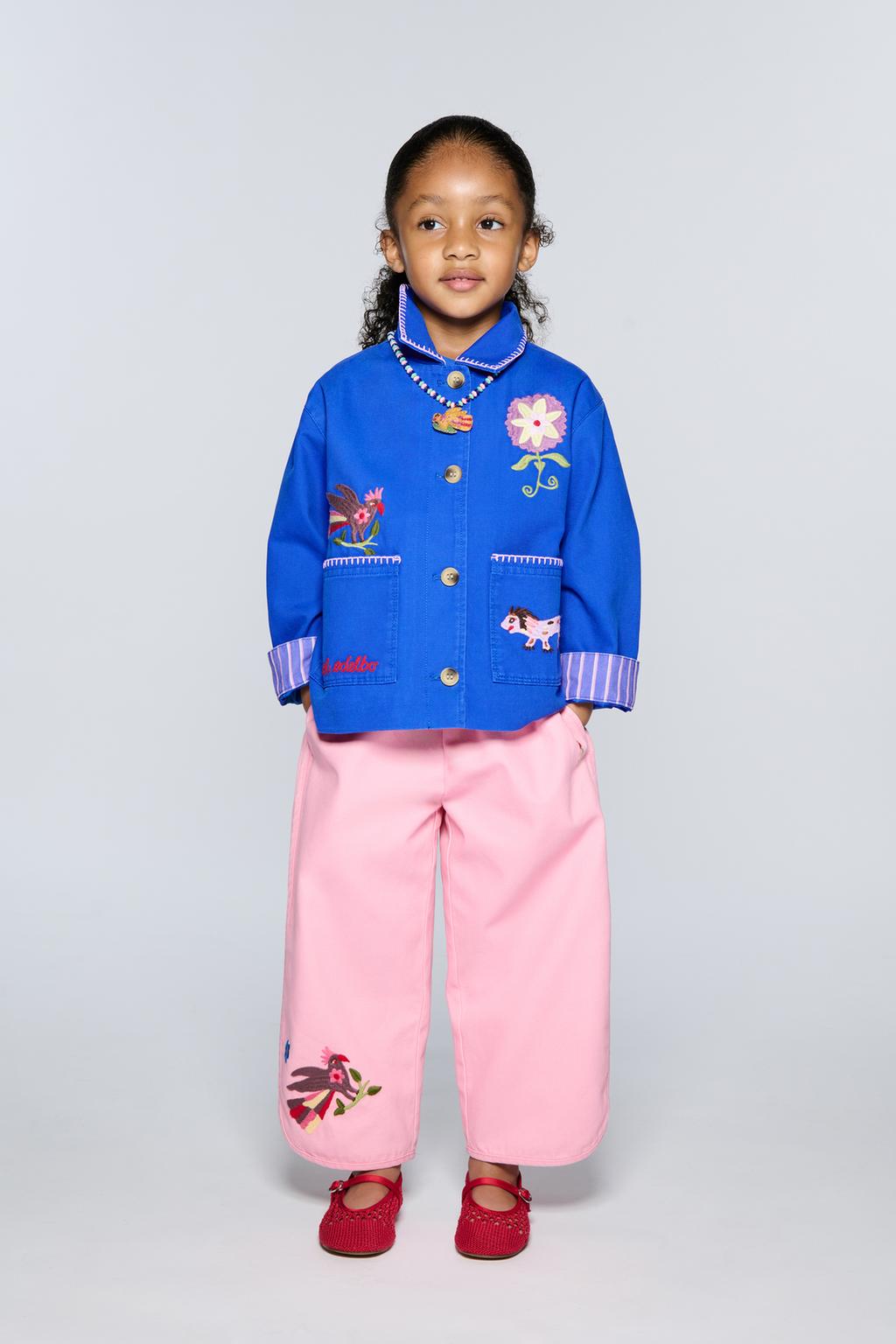 БРЮКИ BAGGY С ВЫШИВКОЙ SISSEL EDELBO X ZARA KIDS
