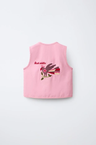 Жилет с вышивкой Sissel Edelbo X Zara Kids- Заказать в России