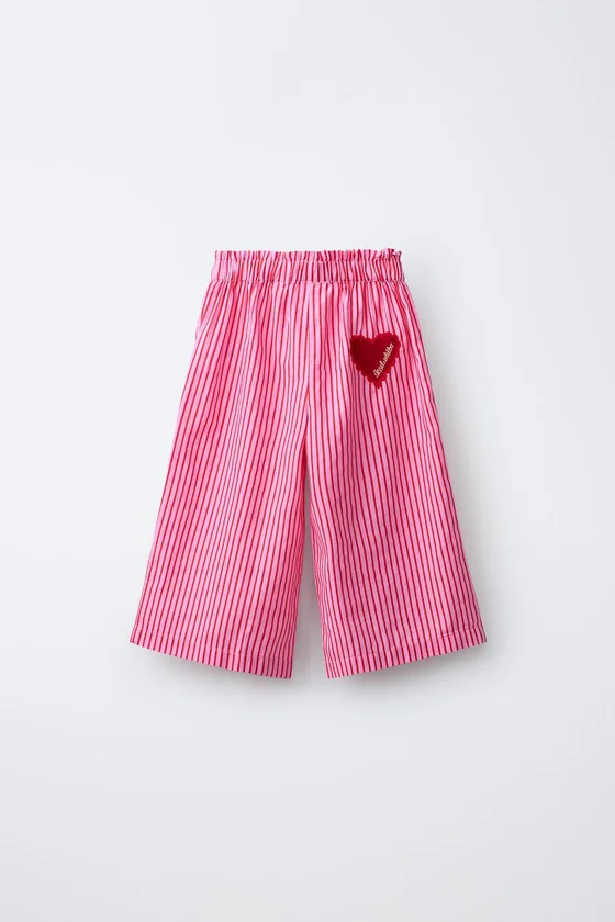БРЮКИ В ПОЛОСКУ С ВЫШИВКОЙ SISSEL EDELBO X ZARA KIDS