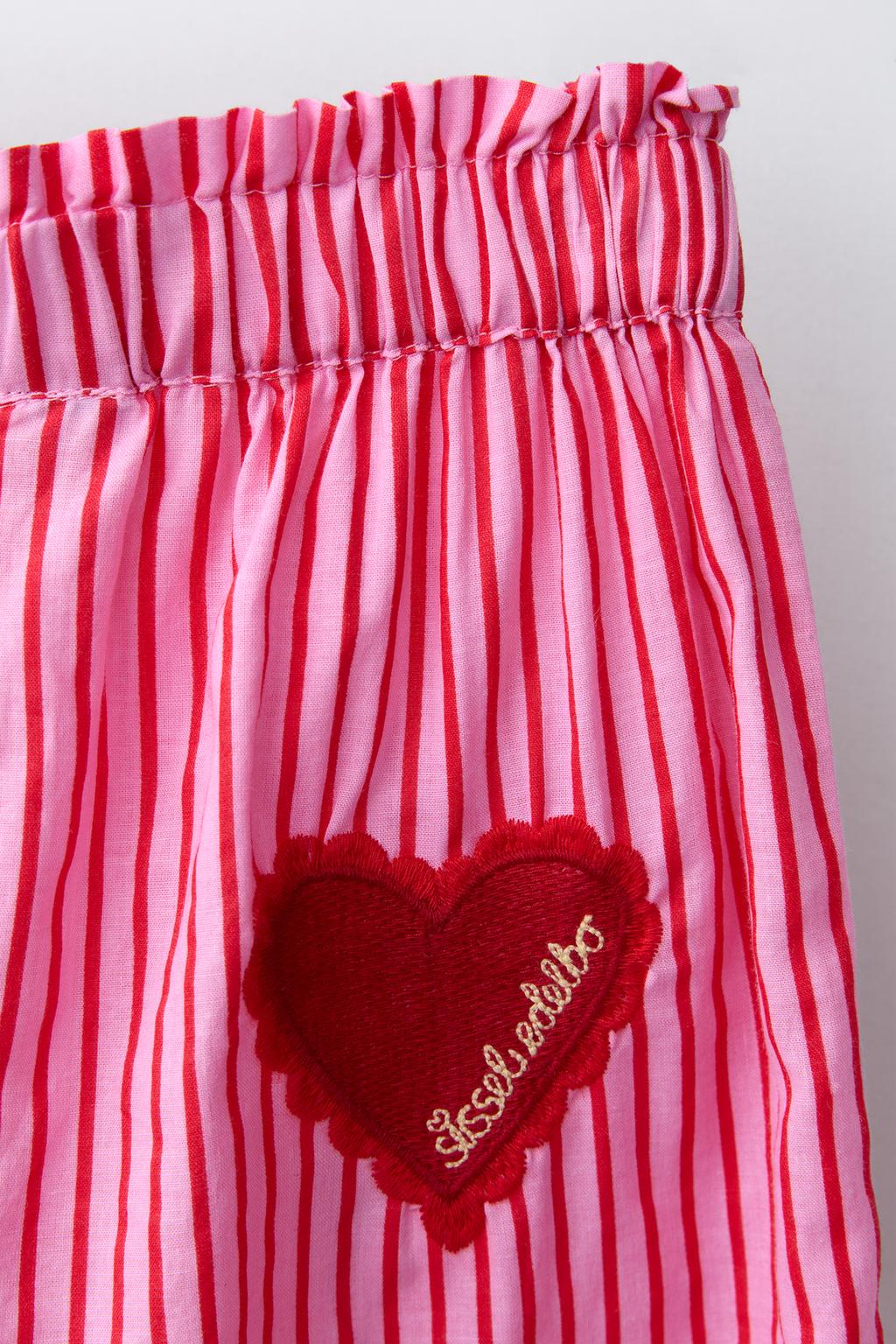 БРЮКИ В ПОЛОСКУ С ВЫШИВКОЙ SISSEL EDELBO X ZARA KIDS