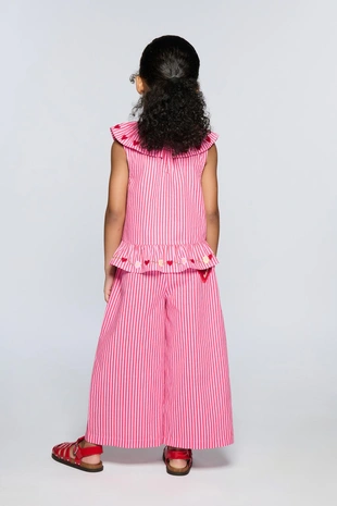 Брюки в полоску с вышивкой Sissel Edelbo X Zara Kids- Заказать в России