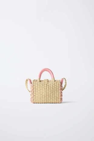 Сумка из рафии с цветочным декором- Заказать в России