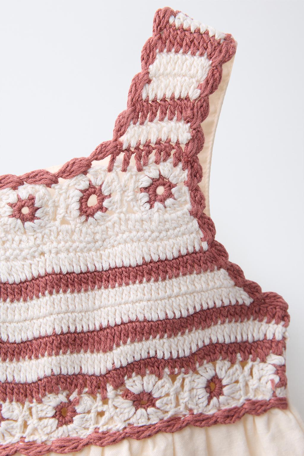 КОМБИНИРОВАННЫЙ КОРОТКИЙ КОМБИНЕЗОН КРОШЕ С ВЫШИВКОЙ