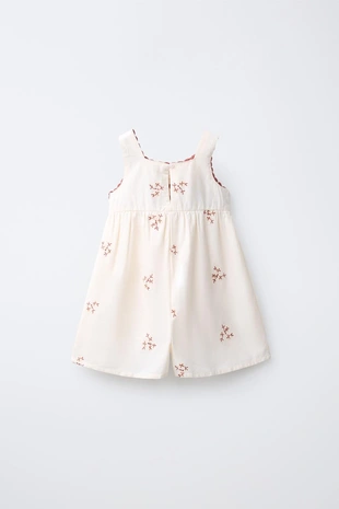 Комбинированный короткий комбинезон кроше с вышивкой- Заказать в России