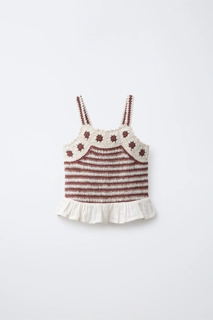 Топ из кружева кроше- Заказать в России