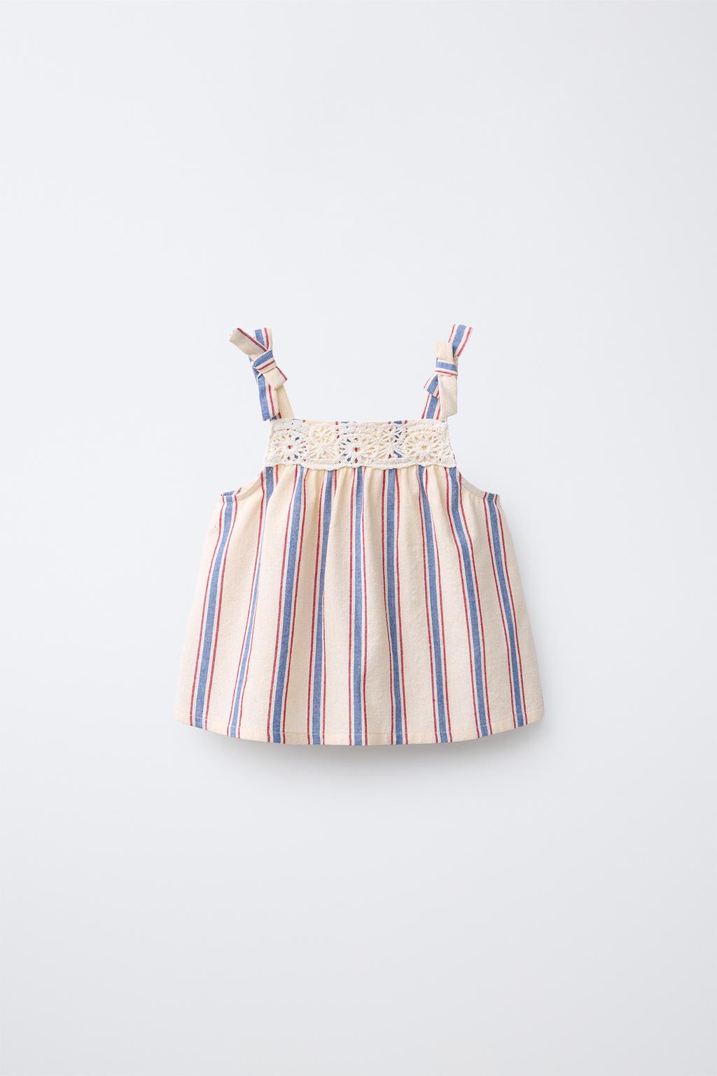 ТОП В ПОЛОСКУ С КРУЖЕВОМ КРОШЕ