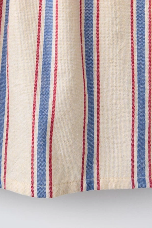 Топ в полоску с кружевом кроше- Заказать в России