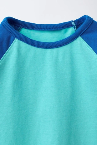 Однотонная футболка реглан