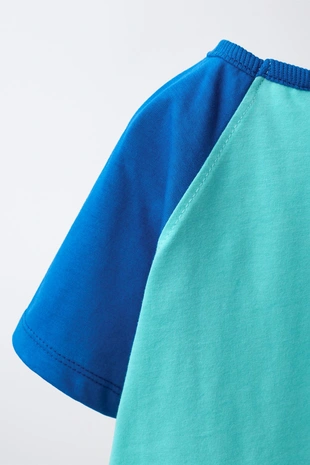 Однотонная футболка реглан