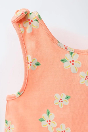 Короткий комбинезон с цветочным принтом