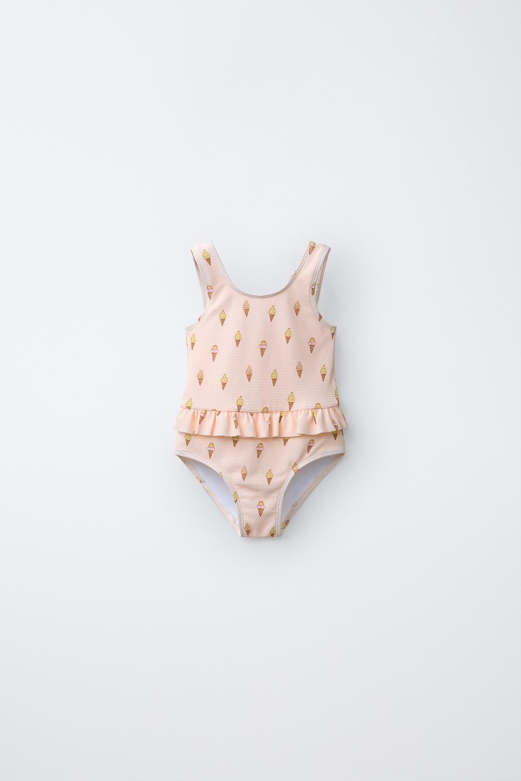 1-6 ЛЕТ/КУПАЛЬНИК С ПРИНТОМ «МОРОЖЕНОЕ»