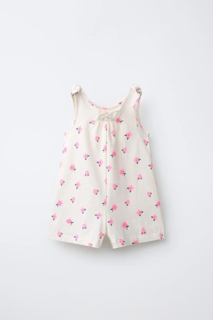 Короткий комбинезон с цветочным принтом