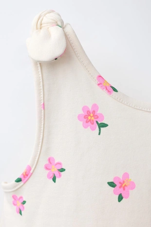 Короткий комбинезон с цветочным принтом