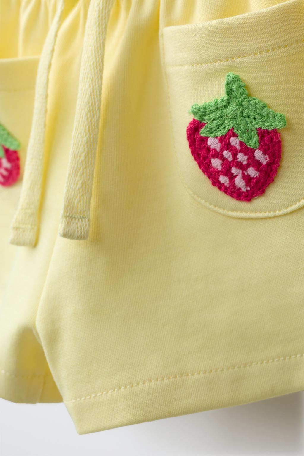 ШОРТЫ ИЗ ИНТЕРЛОКА С ФРУКТАМИ КРОШЕ