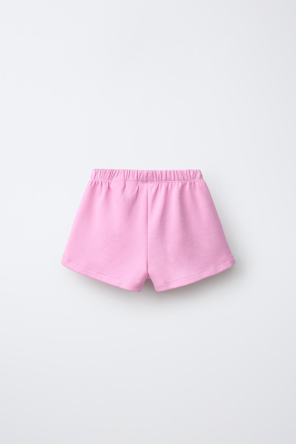 ШОРТЫ ИЗ ТРИКОТАЖА И КРУЖЕВА КРОШЕ С ФРУКТОВЫМ ДЕКОРОМ