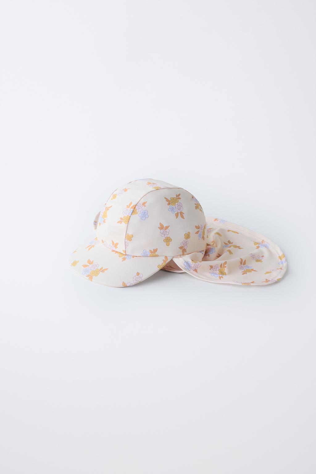 ШАПОЧКА ДЛЯ КУПАНИЯ С ЦВЕТОЧНЫМ ПРИНТОМ