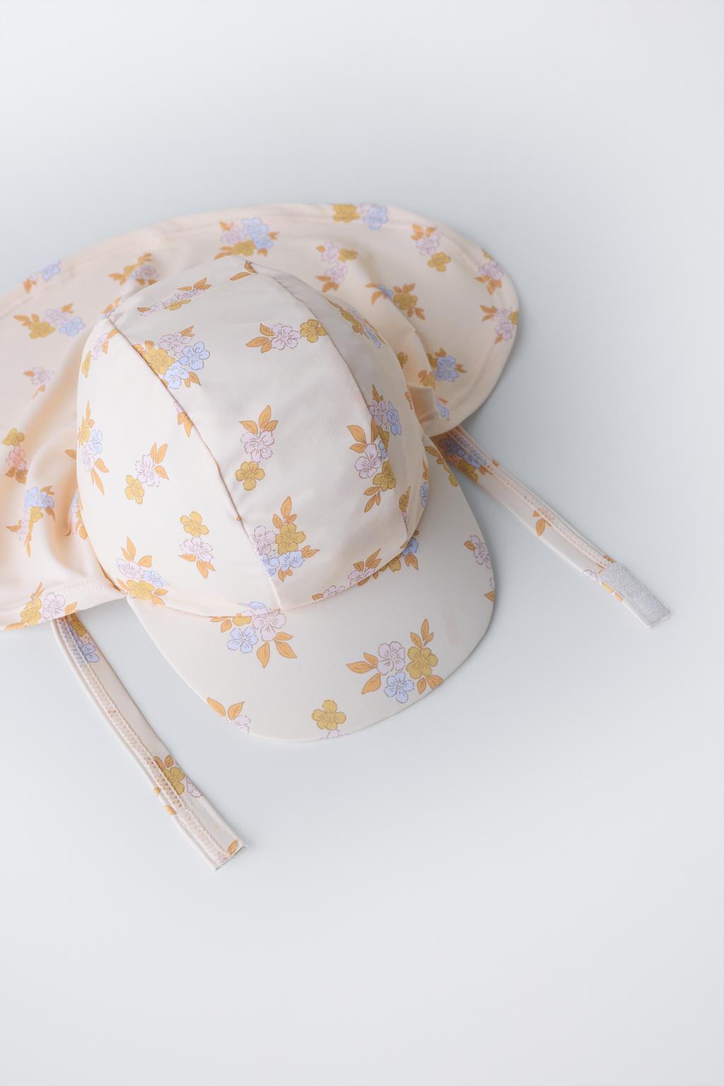 ШАПОЧКА ДЛЯ КУПАНИЯ С ЦВЕТОЧНЫМ ПРИНТОМ