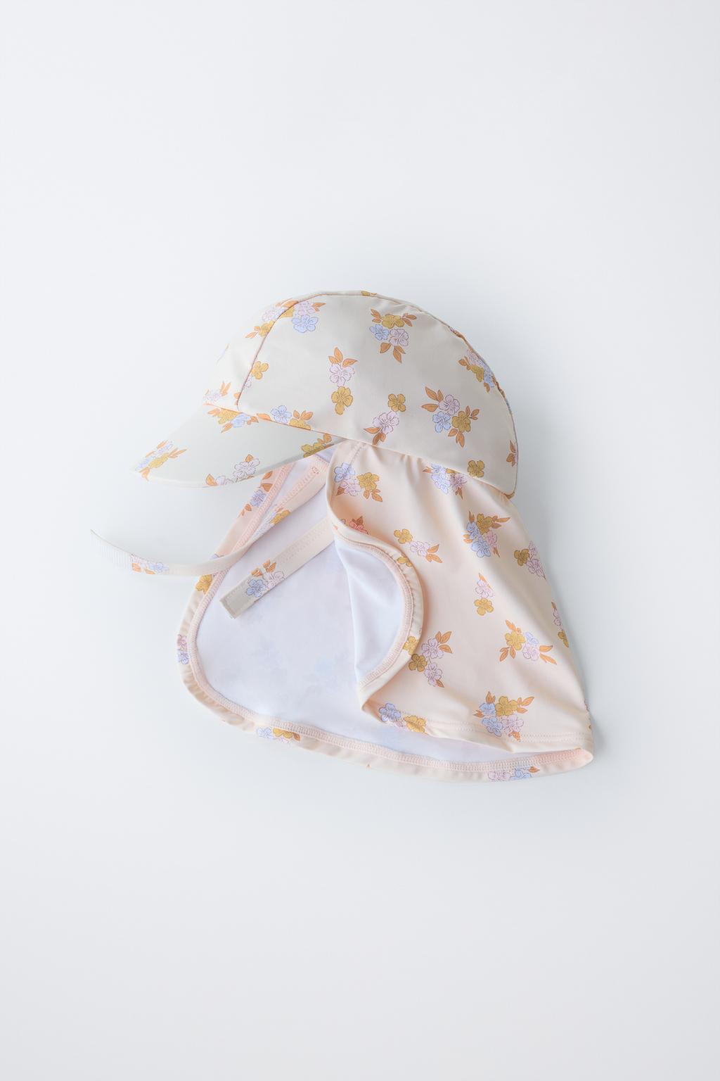 ШАПОЧКА ДЛЯ КУПАНИЯ С ЦВЕТОЧНЫМ ПРИНТОМ