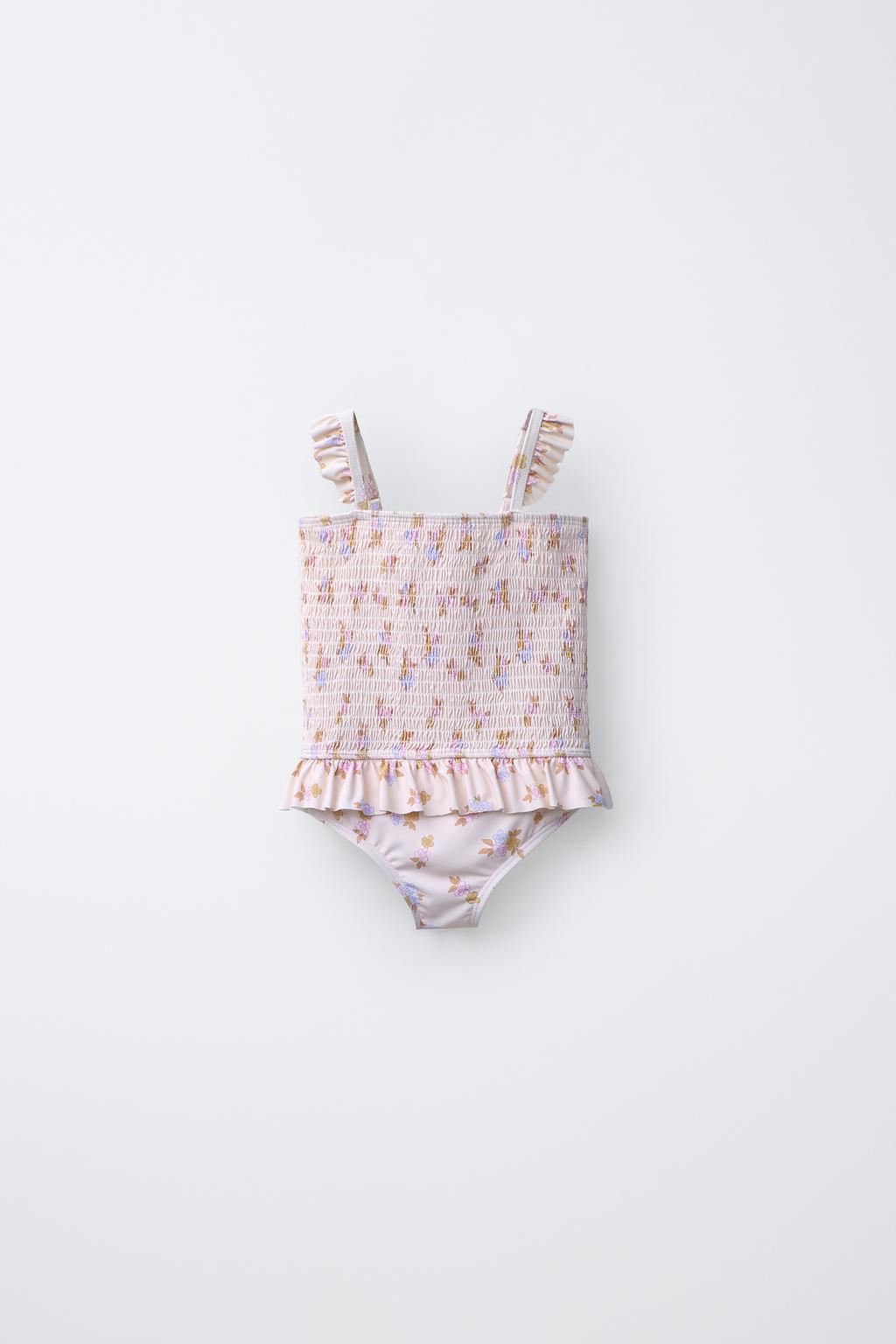1-6 ЛЕТ/КУПАЛЬНИК С ЦВЕТОЧНЫМ ПРИНТОМ