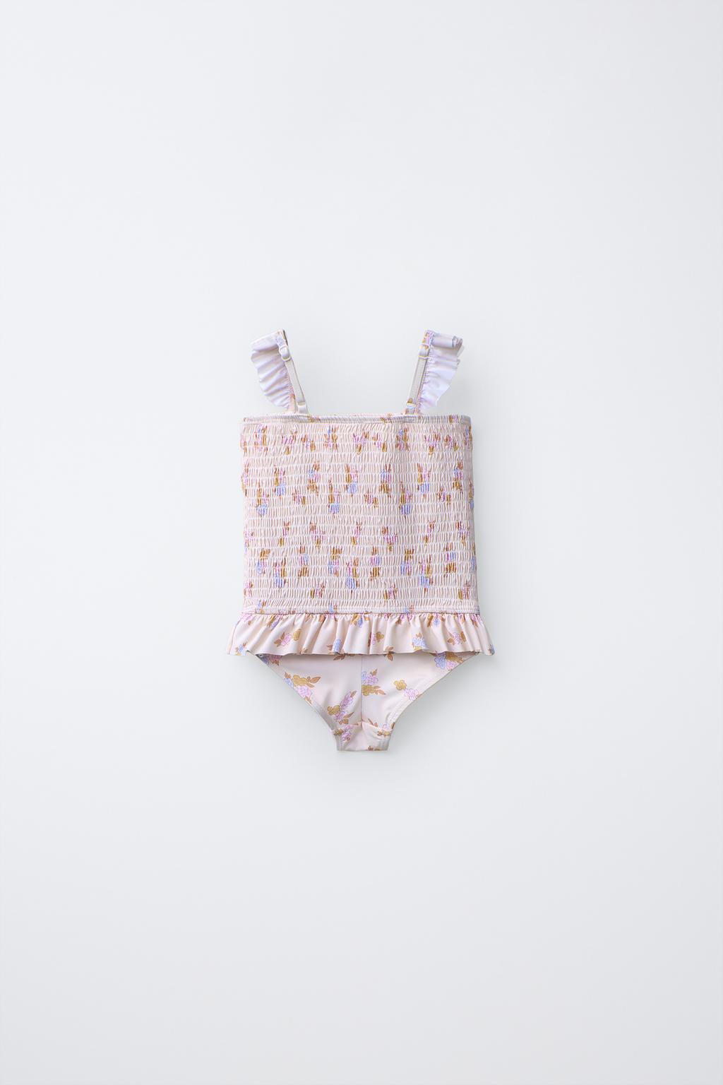 1-6 ЛЕТ/КУПАЛЬНИК С ЦВЕТОЧНЫМ ПРИНТОМ