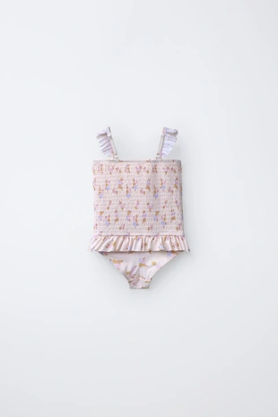 1-6 лет/купальник с цветочным принтом- Заказать в России