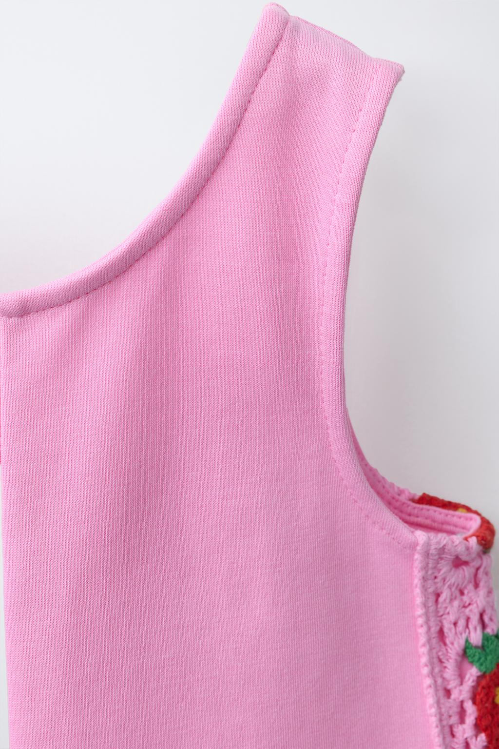 КОРОТКИЙ КОМБИНЕЗОН С ЦВЕТАМИ КРОШЕ