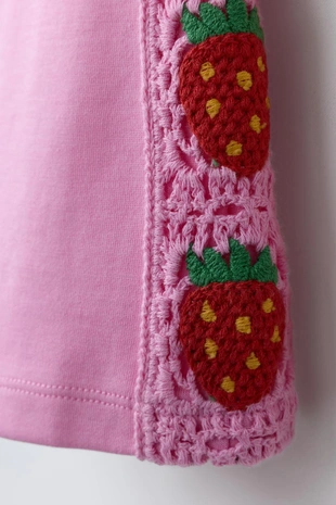 Короткий комбинезон с цветами кроше- Заказать в России