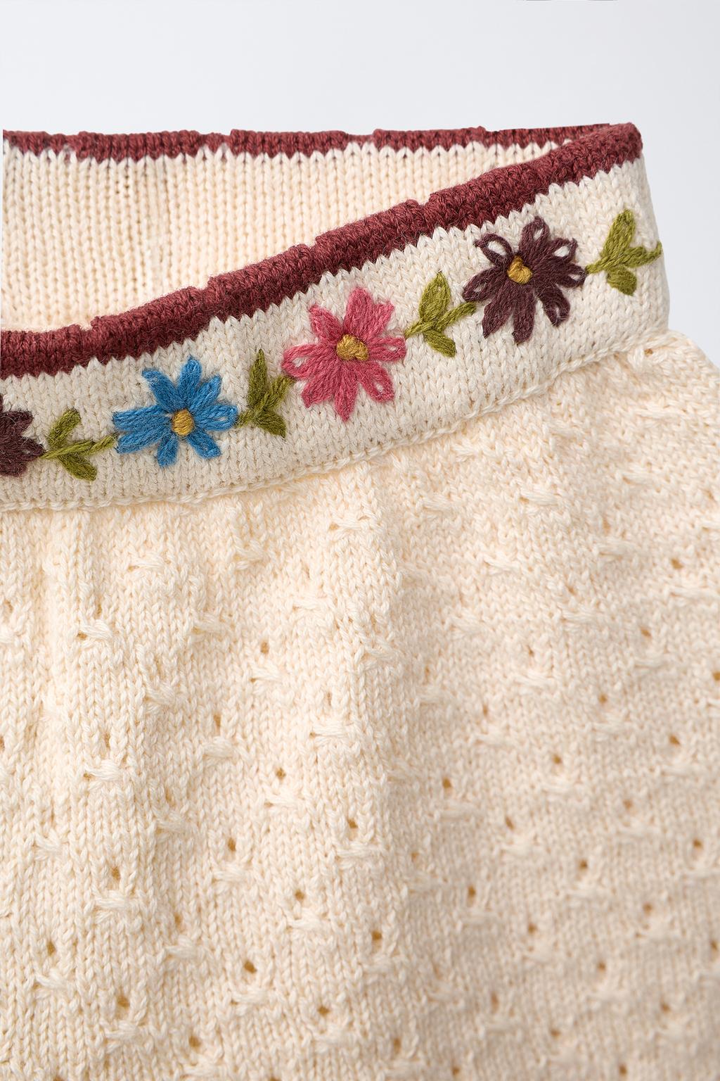 ТРИКОТАЖНЫЕ ШОРТЫ С ВЫШИВКОЙ