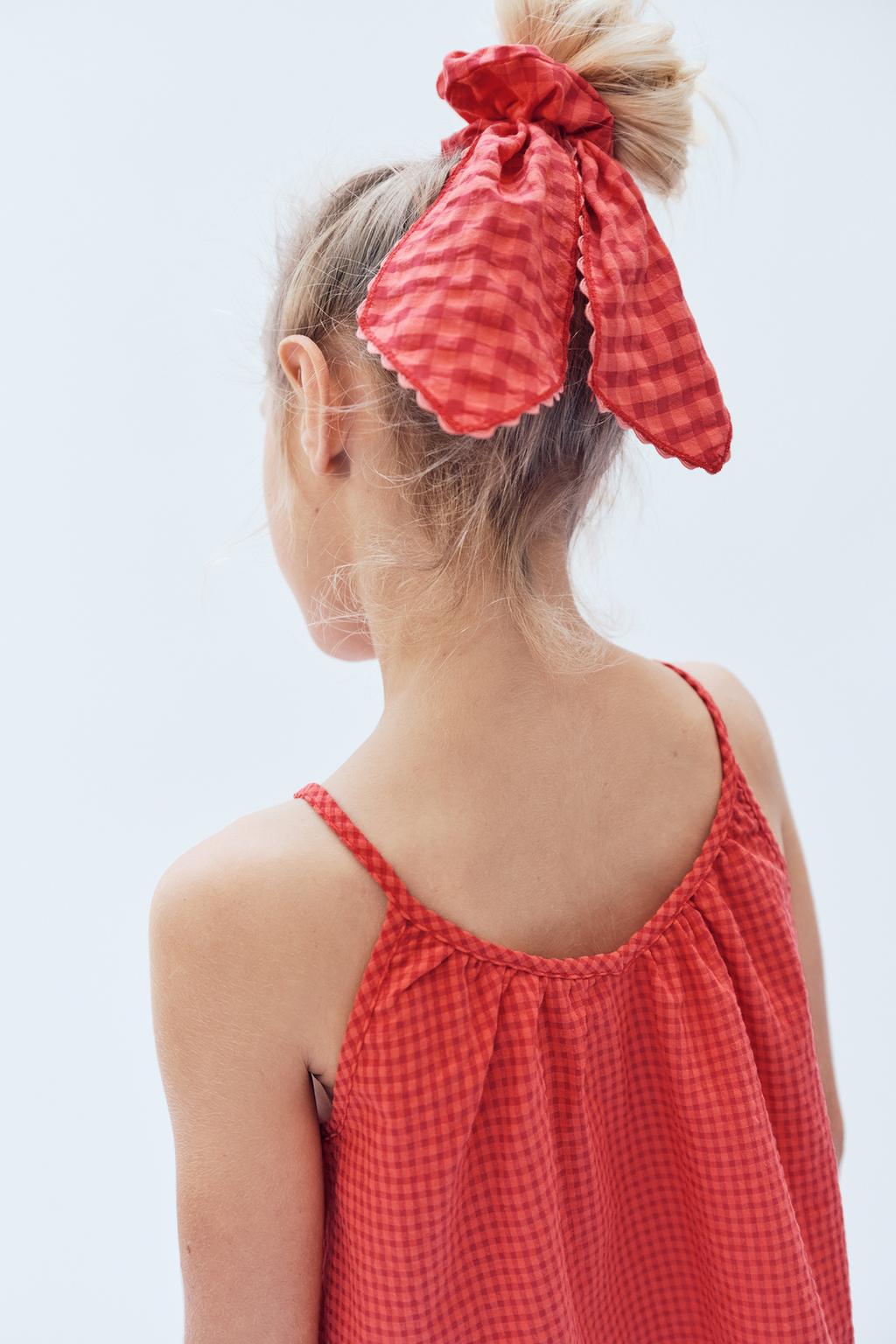 Заколка-резинка в горошек с бантом (лимитированное издание)